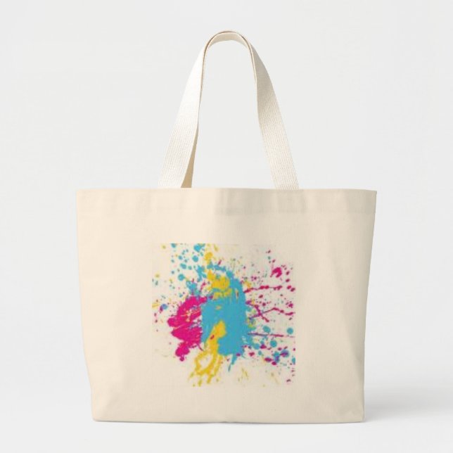 Grand Tote Bag peignez l'éclaboussure (Devant)