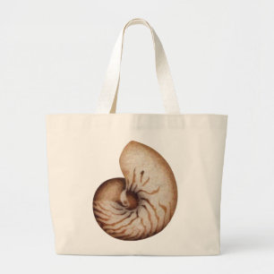 Grand Tote Bag Peinture à l'huile de Nautilis