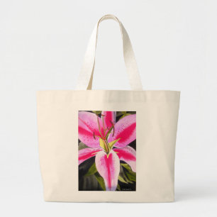 Grand Tote Bag Peinture d'art de bruit d'aquarelle de fleur de