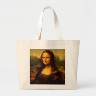 Grand Tote Bag Peinture de beaux-arts de Leonardo da Vinci Mona
