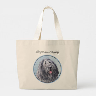 Grand Tote Bag Peinture de berger Bergamasque Berger Peinture de