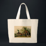 Grand Tote Bag Peinture d'oiseaux de Mallard Duck Audubon<br><div class="desc">Canard colvert Audubon - Le canard colvert est un oiseau de jeu que vous pouvez voir voler à travers les marais. John James Audubon a créé cette magnifique illustration vintage de canard de Mallard, une gravure aquatine avec coloration originale, et l'a publiée dans les célèbres livres originaux Birds of America...</div>