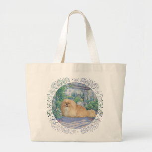Grand Tote Bag Pékingese en lavande