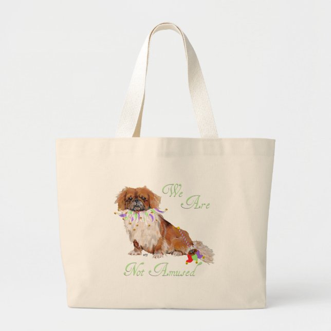 Grand Tote Bag Pékinois n'est pas amusé (Devant)