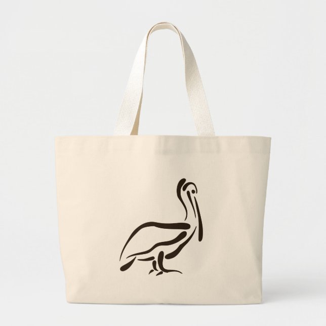 Grand Tote Bag Pélican stylisé (Devant)
