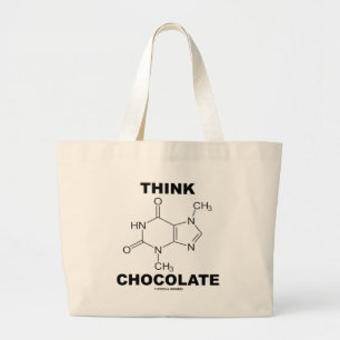 Grand Tote Bag Pensez le chocolat (la chimie de molécule de