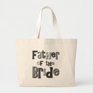 Grand Tote Bag Père du gris de jeune mariée