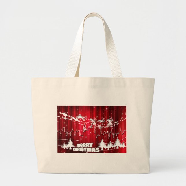 Grand Tote Bag Père Noël (Devant)