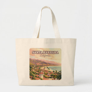 Grand Tote Bag Père Noël Barbara Beach Côte Centrale Californie R