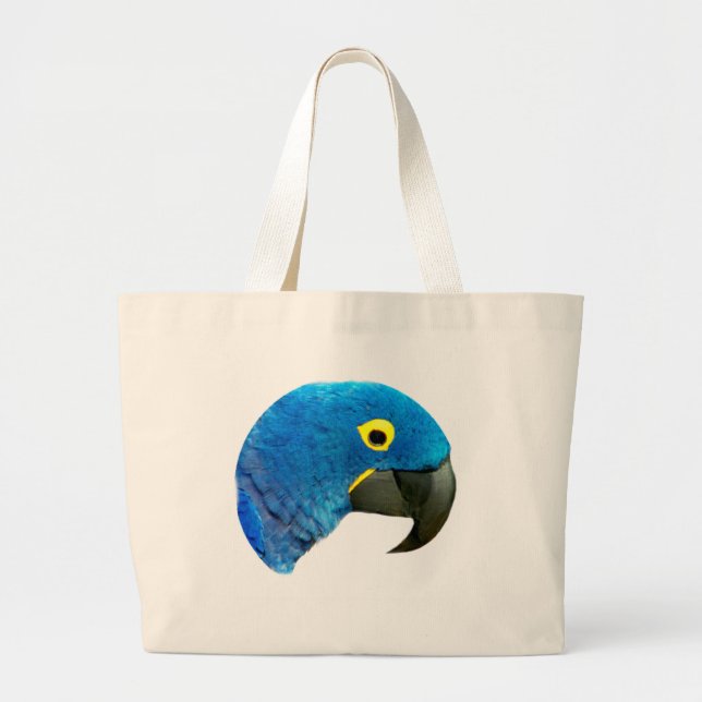 Grand Tote Bag Perroquet bleu de l'amour_ (Devant)