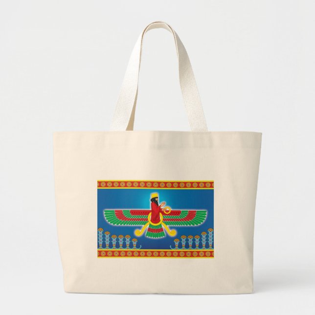 Grand Tote Bag Persan Faravahar de Zoroastrian (Devant)