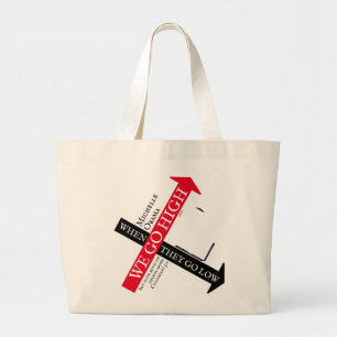 Grand Tote Bag Personnalisé Michelle Obama QUAND ILS FONT BAS