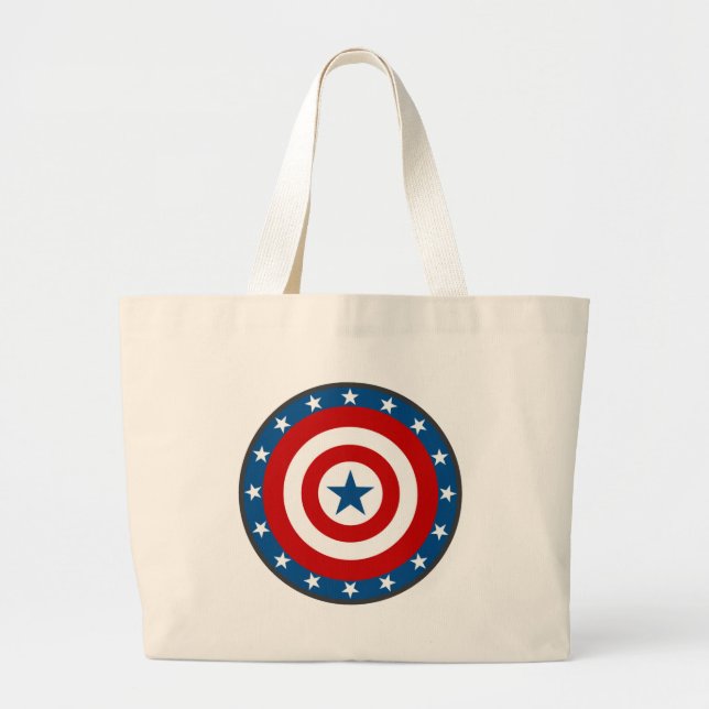 Grand Tote Bag Personnalisé USA Bullseye Tots (Devant)