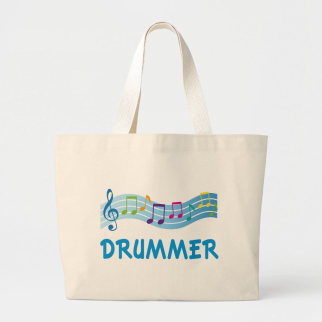 Grand Tote Bag Personnel mignon de batteur (Devant)