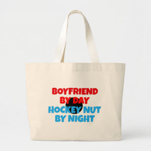 Grand Tote Bag Petit ami de hockey Nut