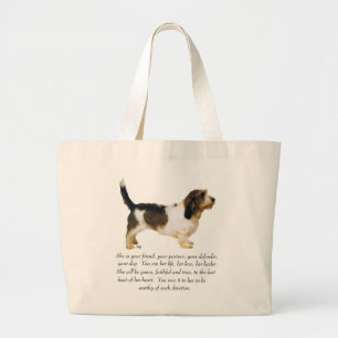 Grand Tote Bag Petit Basset Griffon Vendéen femelle