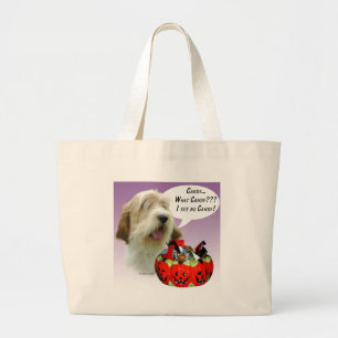 Grand Tote Bag Petit Basset Griffon Vendéen Halloween Candy