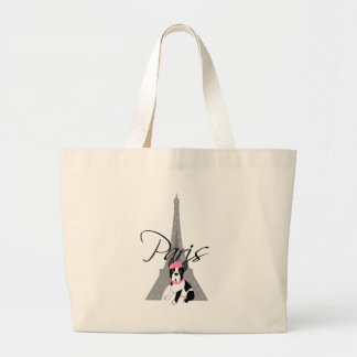 Grand Tote Bag Petit chien à Paris de le