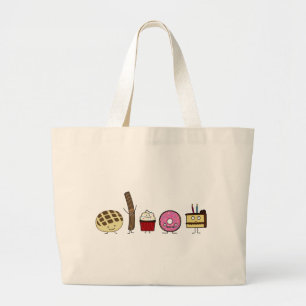 Grand Tote Bag Petit gâteau de gâteau de beignet de churro de
