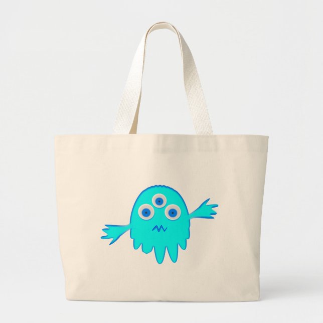 Grand Tote Bag Petit monstre radioactif (Devant)
