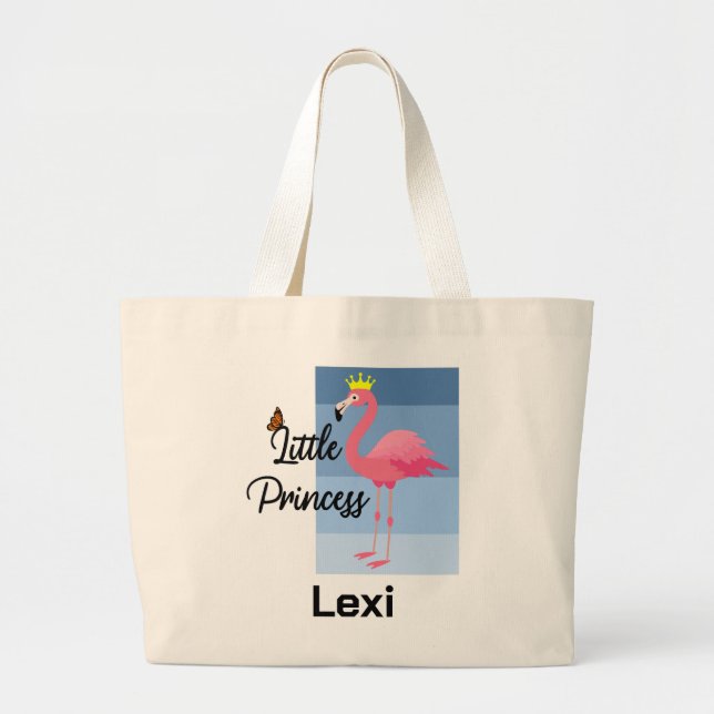 Grand Tote Bag Petite princesse Flamant rose rose design - Jumbo  (Devant)