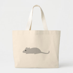 Grand Tote Bag petite souris grise