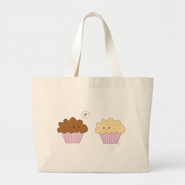 Grand Tote Bag Petits pains dans l'amour (Devant)