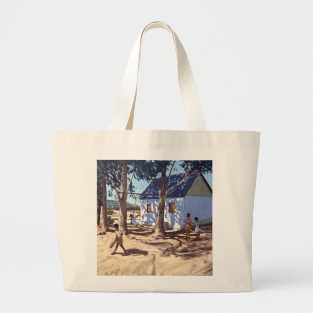 Grand Tote Bag Peu de Karoo blanc Afrique du Sud de maison (Devant)