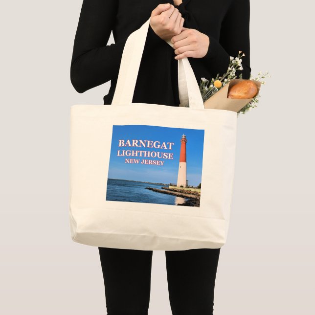 Grand Tote Bag Phare de Barnegat, New Jersey (Devant (produit))