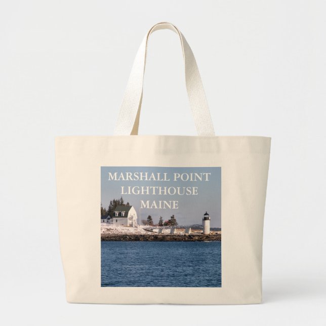 Grand Tote Bag Phare de Marshall Point, Port Clyde Maine (Devant)