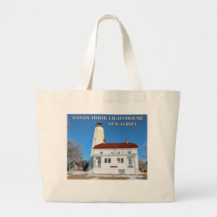 Grand Tote Bag Phare de Sandy Hook, New Jersey