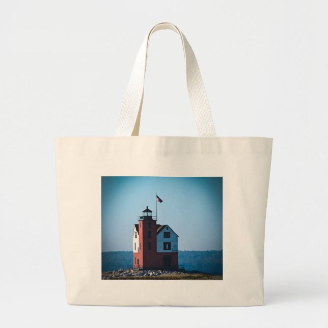 Grand Tote Bag Phare rond d'île (Devant)