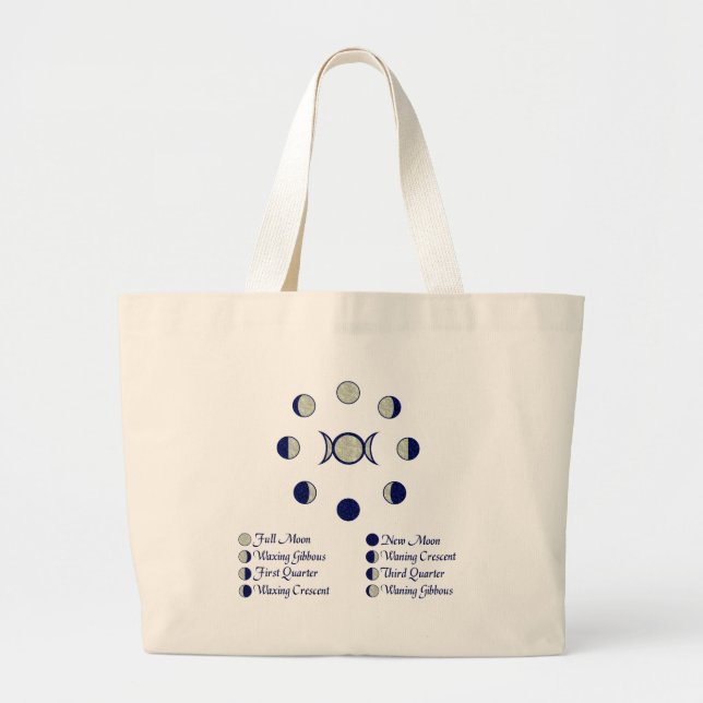 Grand Tote Bag Phases de lune (Devant)