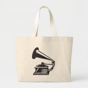 Grand Tote Bag Phonographe vintage