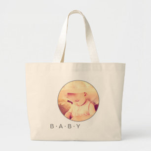 Grand Tote Bag Photo bébé personnalisé ronde