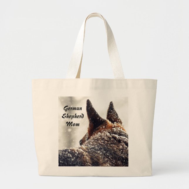 Grand Tote Bag Photo de berger allemand (Devant)