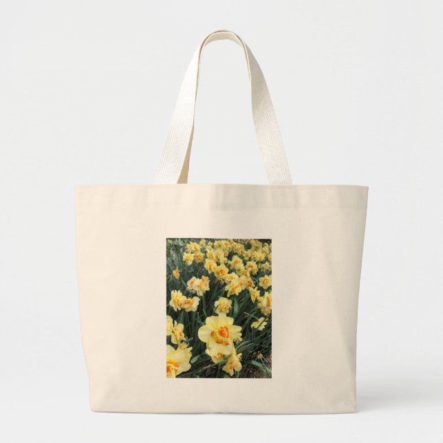 Grand Tote Bag Photo de jonquilles (Devant)