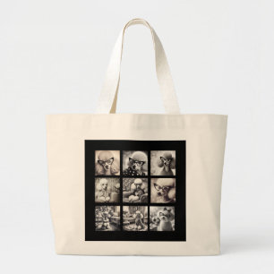 Grand Tote Bag Photos de collage amusants 9 
