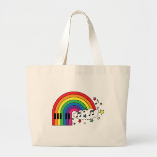 Grand Tote Bag Piano d'arc-en-ciel