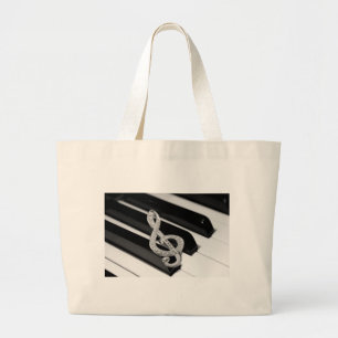 Grand Tote Bag Piano et musique Gclef