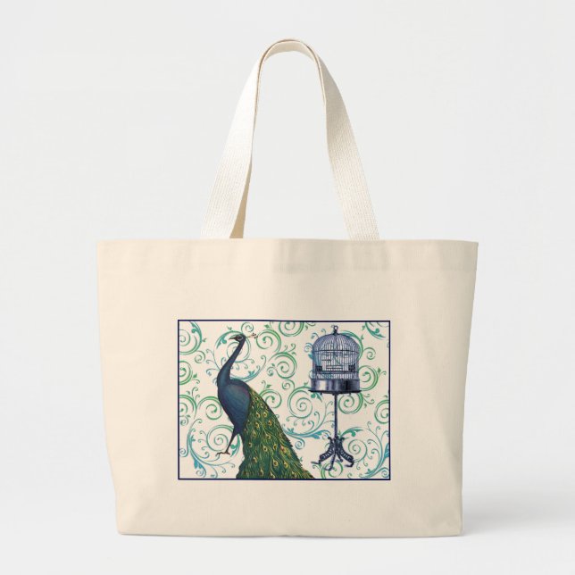 Grand Tote Bag Pic et cage Vintages (Devant)