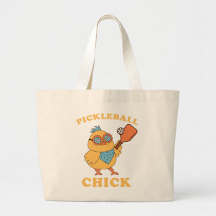 Grand Tote Bag Pickleball Chick - rétro