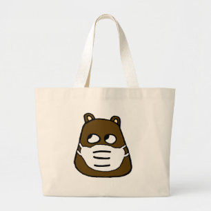 Grand Tote Bag Pièce de fond dans le masque facial