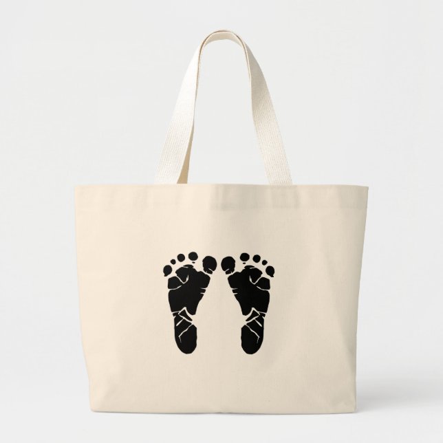 Grand Tote Bag Pieds de bébé (Devant)