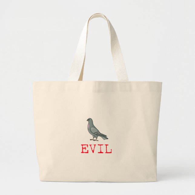 Grand Tote Bag Pigeon mauvais (Devant)