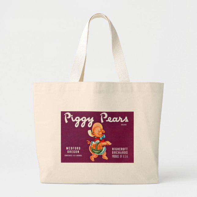 Grand Tote Bag Piggy Pears (Devant)
