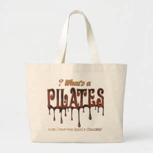 Grand Tote Bag Pilates amusants trempés dans du chocolat