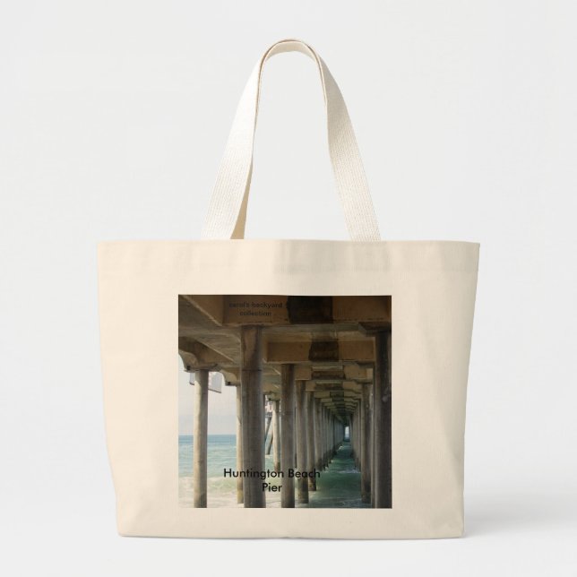 Grand Tote Bag , Pilier de Huntington Beach (Devant)