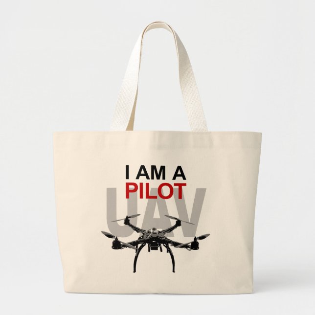 Grand Tote Bag Pilote Quadcopter UAV Quadpilot (Devant)