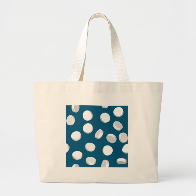 Grand Tote Bag pilules bleues (Devant)